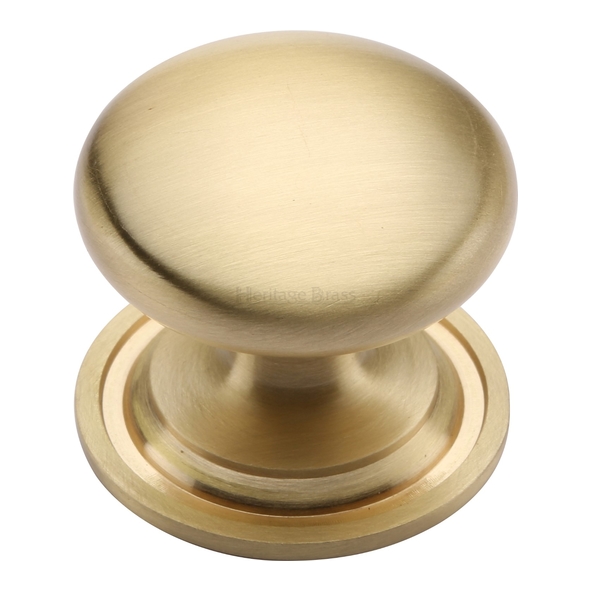 C2240 48-SB • 48 x 48 x 42mm • Satin Brass • Heritage Brass Mushroom Cabinet Knob